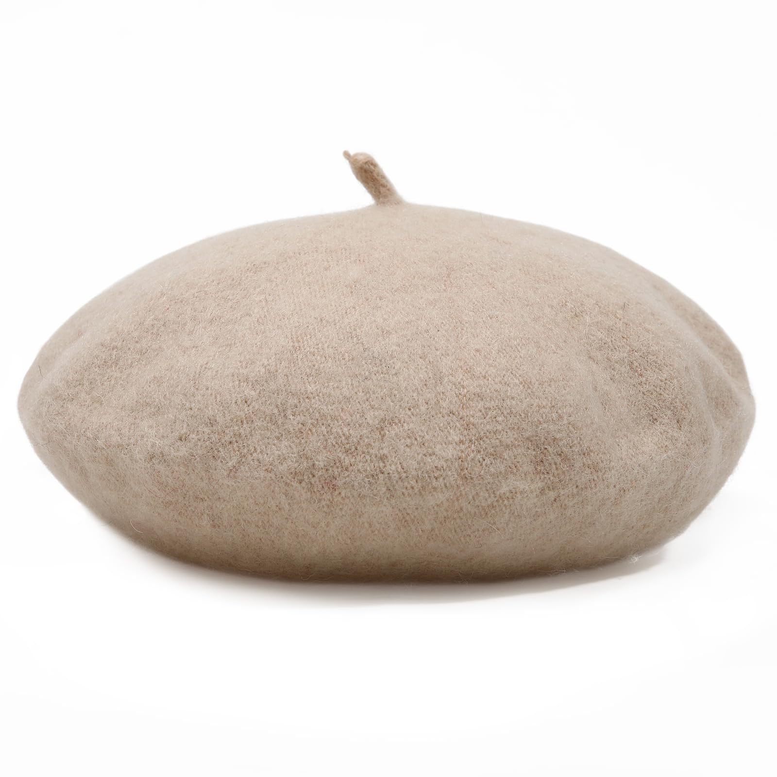 Women French Wool Beret Hats - Solid Color Classic Beanie Winter Cap